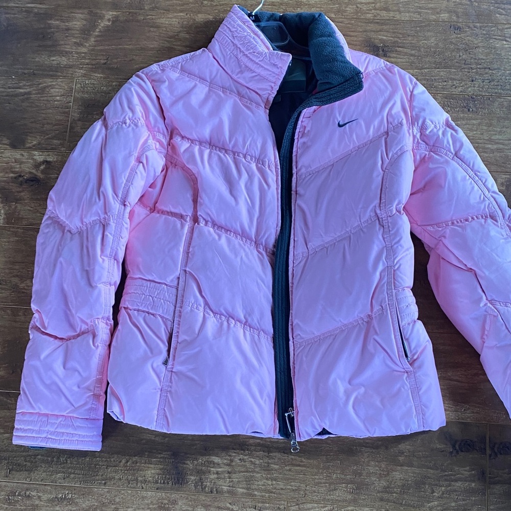 Nike Women's Light Pink Puffer Coat